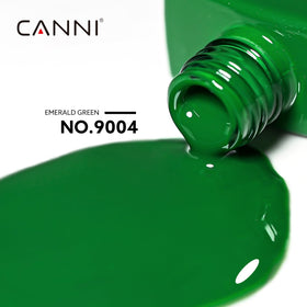 CANNI Dark Green Gel Nail Polish bottle showing emerald green colour