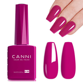CANNI Dark Hot Pink Gel Nail Polish 9ml front view