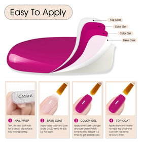 CANNI Dark Hot Pink Gel Nail Polish 9ml packaging