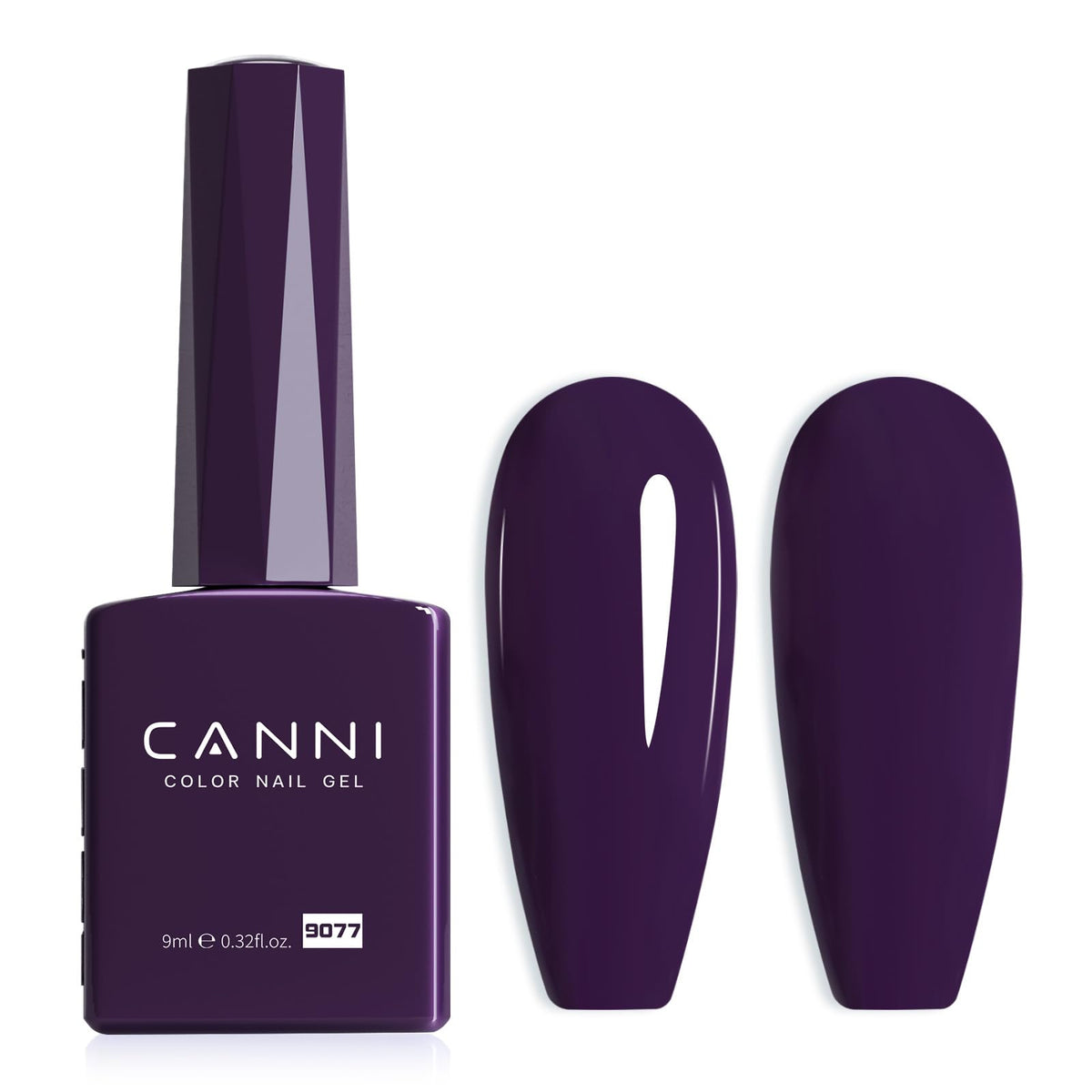 CANNI Dark Purple Gel Nail Polish bottle front view