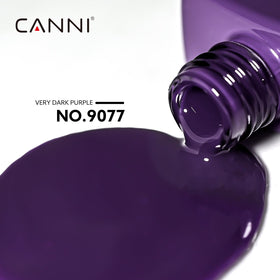 CANNI Dark Purple Gel Nail Polish bottle side view