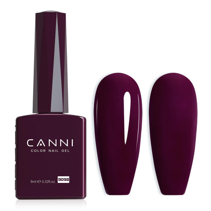 CANNI Dark Red Cherry Gel Nail Polish front view
