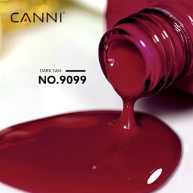 CANNI Dark Red Gel Nail Polish swatch on a nail