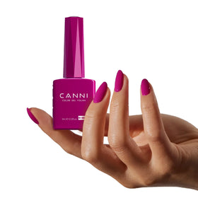 CANNI Deep Purple Red Gel Nail Polish applied on nails