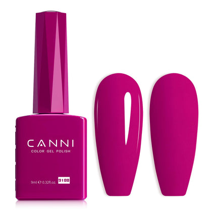 CANNI Deep Purple Red Gel Nail Polish front view