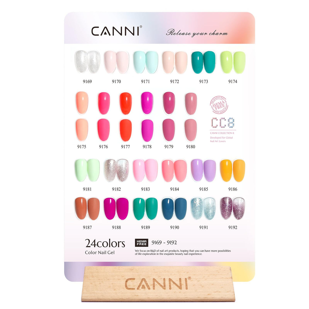 CANNI Deep Purple Red Gel Nail Polish packaging