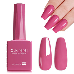 CANNI Deep Rose Pink Gel Nail Polish 9ml front view