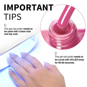 CANNI Deep Rose Pink Gel Nail Polish applied on nails