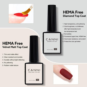 CANNI diamond gel top coat bottle side view