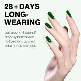 CANNI Emerald Dark Green Gel Nail Polish 9ml applied on nails