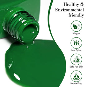 CANNI Emerald Dark Green Gel Nail Polish 9ml bottle with brush