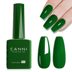 CANNI Emerald Dark Green Gel Nail Polish 9ml front view