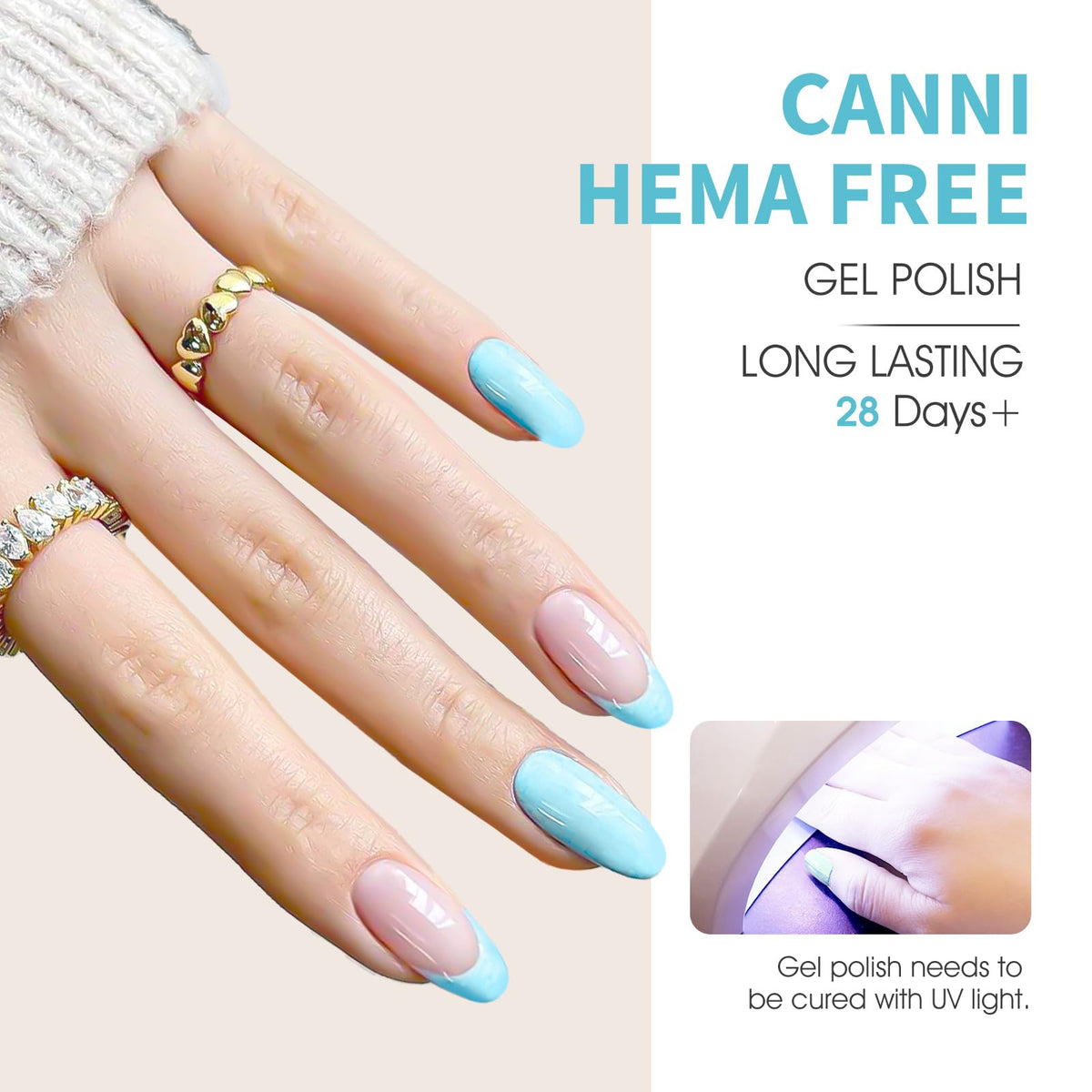 CANNI Gel Nail Polish application on nails