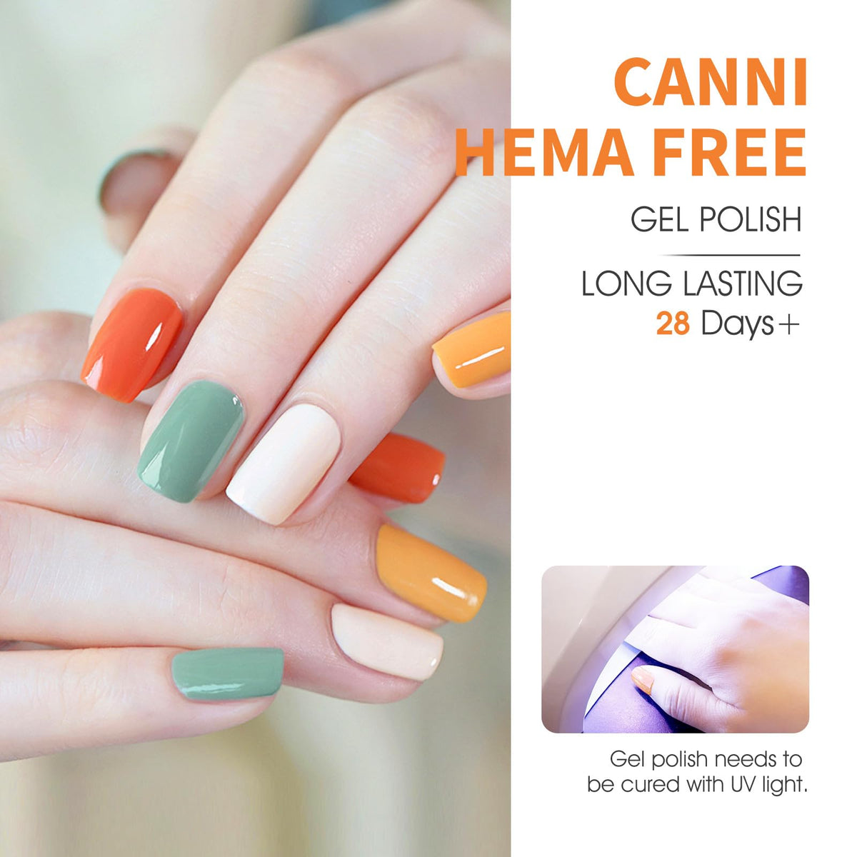 CANNI Gel Nail Polish application on nails