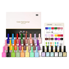 CANNI Gel Nail Polish Set 30Pcs front view with colour bottles