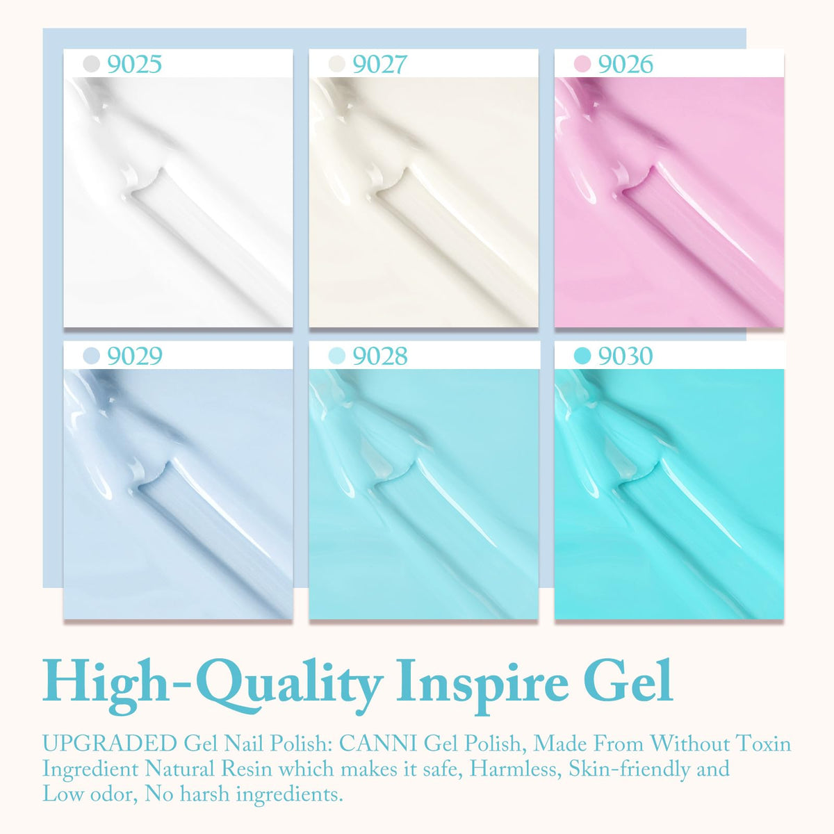 CANNI Gel Nail Polish Set with 3D crystal label