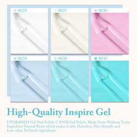 CANNI Gel Nail Polish Set with 3D crystal label