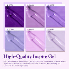 CANNI Gel Nail Polish showing colour-coded bottles