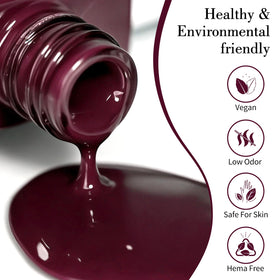 CANNI gel polish bottle showing maroon red purple colour