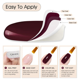 CANNI gel polish packaging with instructions