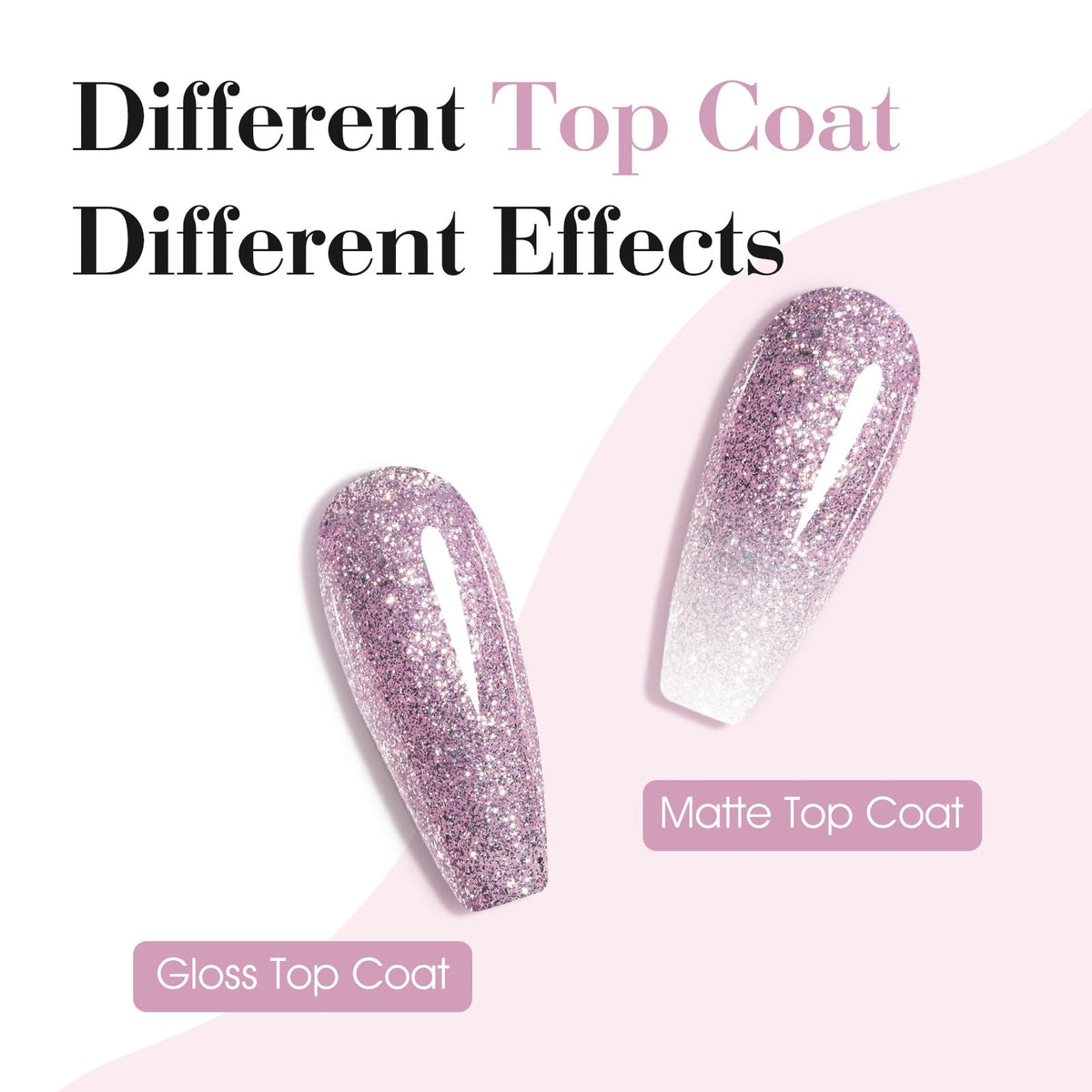 CANNI Glitter Purple Gel Nail Polish in use at home