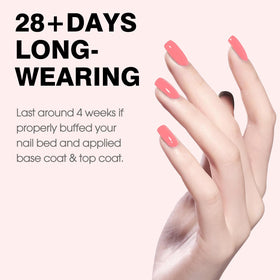CANNI Grapefruit Pink Gel Nail Polish 9ml applied on nails