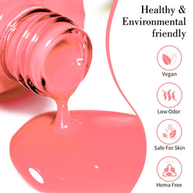 CANNI Grapefruit Pink Gel Nail Polish 9ml bottle with brush