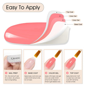 CANNI Grapefruit Pink Gel Nail Polish 9ml lifestyle scene