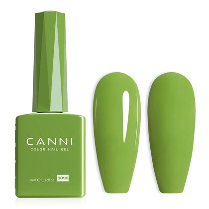 CANNI Green Gel Nail Polish pastel lime sage front view
