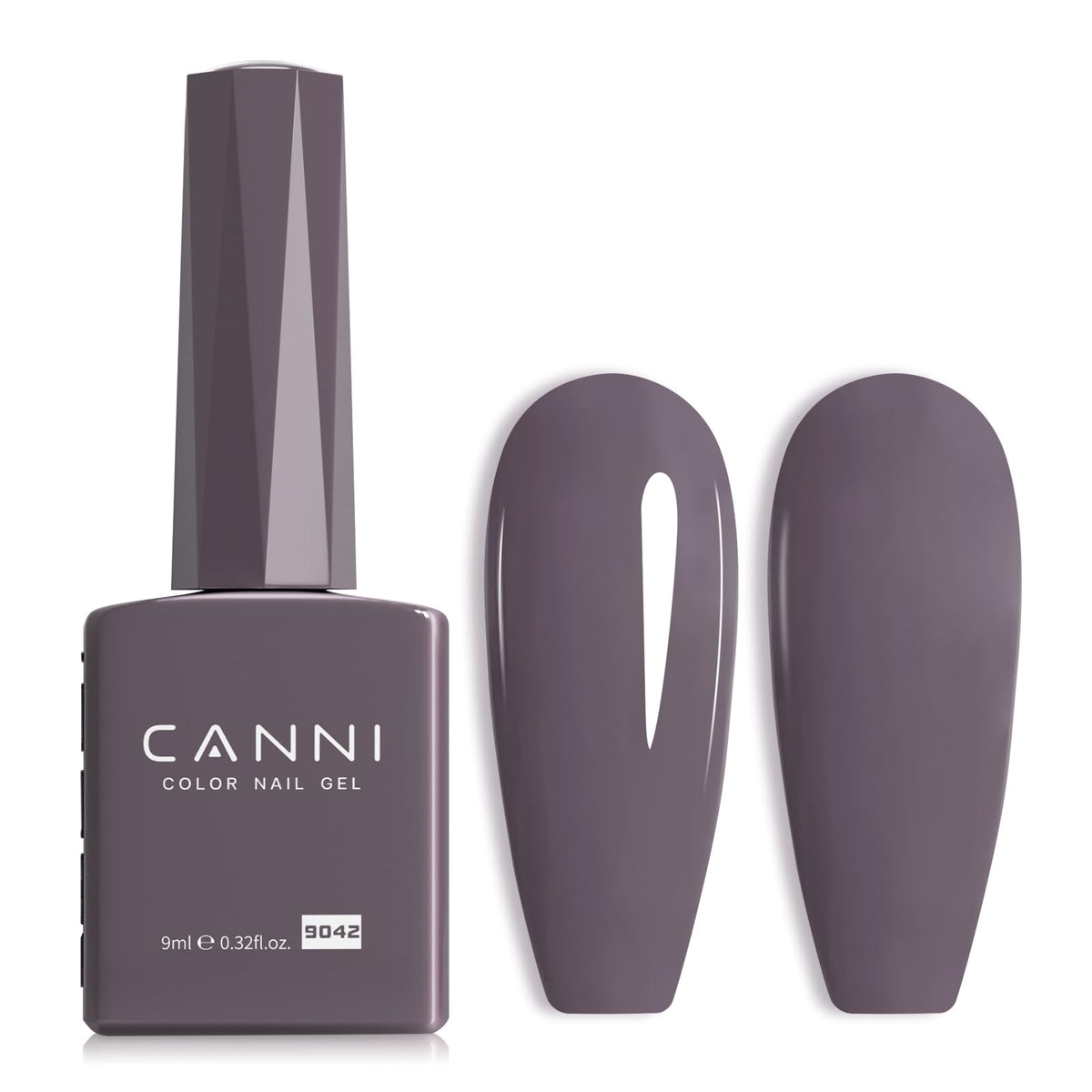CANNI Grey Gel Nail Polish dark grey bottle front view