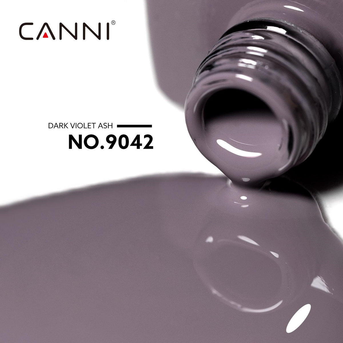 CANNI Grey Gel Nail Polish dark grey bottle side view