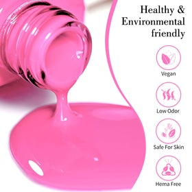 CANNI Hot Pink Gel Nail Polish 9ml back view