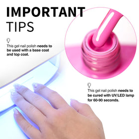 CANNI Hot Pink Gel Nail Polish 9ml glossy finish