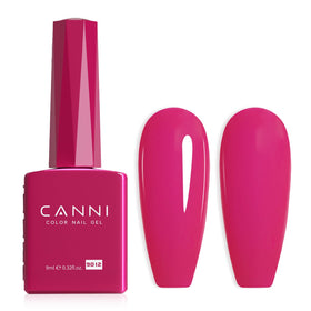 CANNI Hot Pink Gel Nail Polish front view with vibrant pink colour