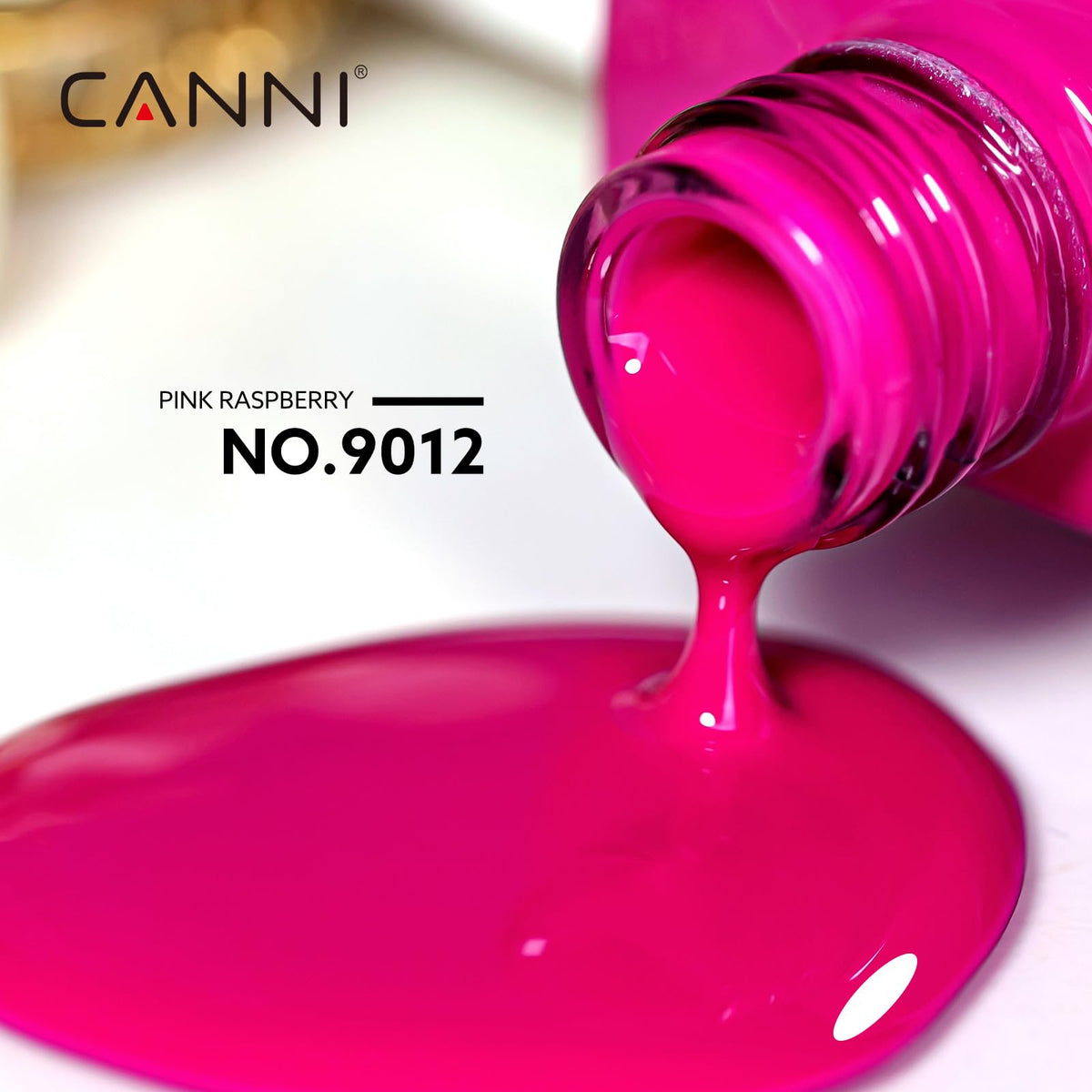 CANNI Hot Pink Gel Nail Polish side view showing the colour bottle