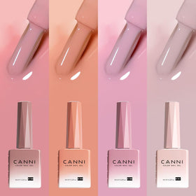 CANNI Jelly Gel Nail Polish bottles arranged in a stylish display