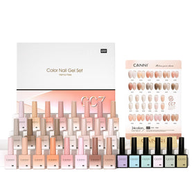 CANNI Jelly Gel Nail Polish Set 30 Pcs 9ML with colour-coded bottles