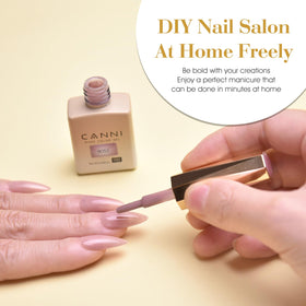 CANNI Jelly Nude Pink Gel Nail Polish in salon setting
