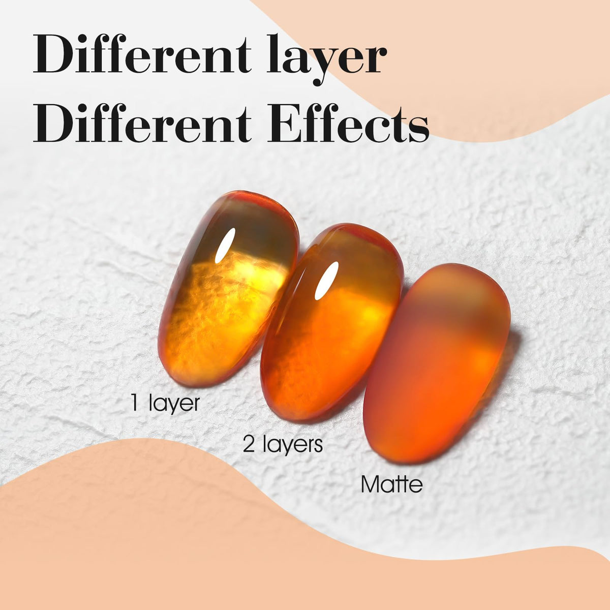 CANNI Jelly Orange Gel Nail Polish application on nails