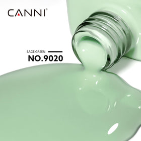 CANNI Light Green Gel Nail Polish sage green bottle side view