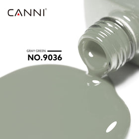 CANNI Light Green Gel Nail Polish sage green bottle side view