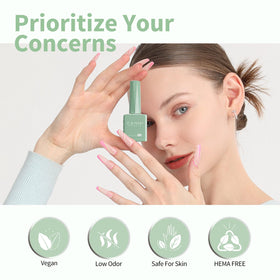 CANNI Light Green Gel Nail Polish sage green colour swatch