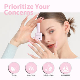 CANNI Light Pink Gel Nail Polish colour bottle close-up