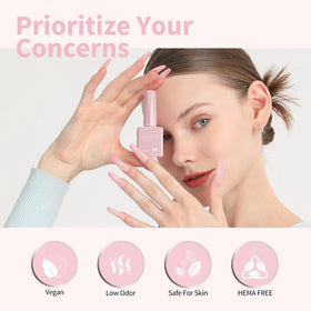 CANNI Light Pink Gel Nail Polish in a beauty setup