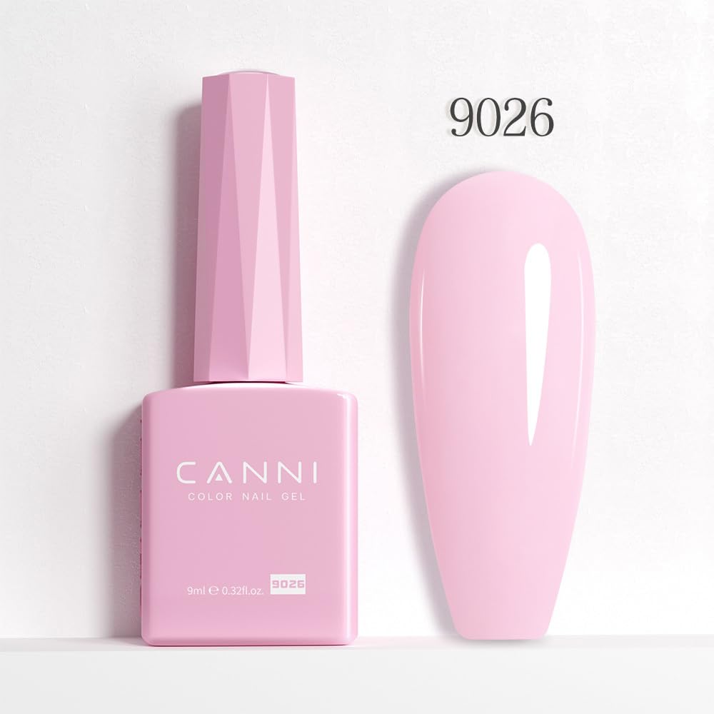 CANNI Light Pink Gel Nail Polish on a manicure table