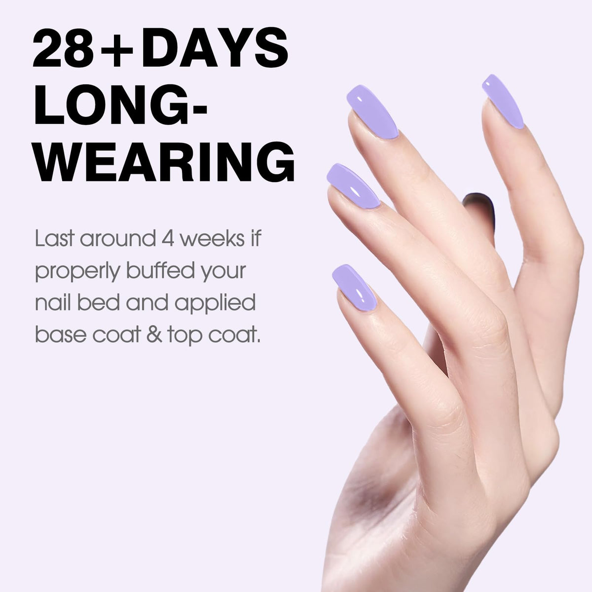 CANNI Light Purple Gel Nail Polish applied on nails