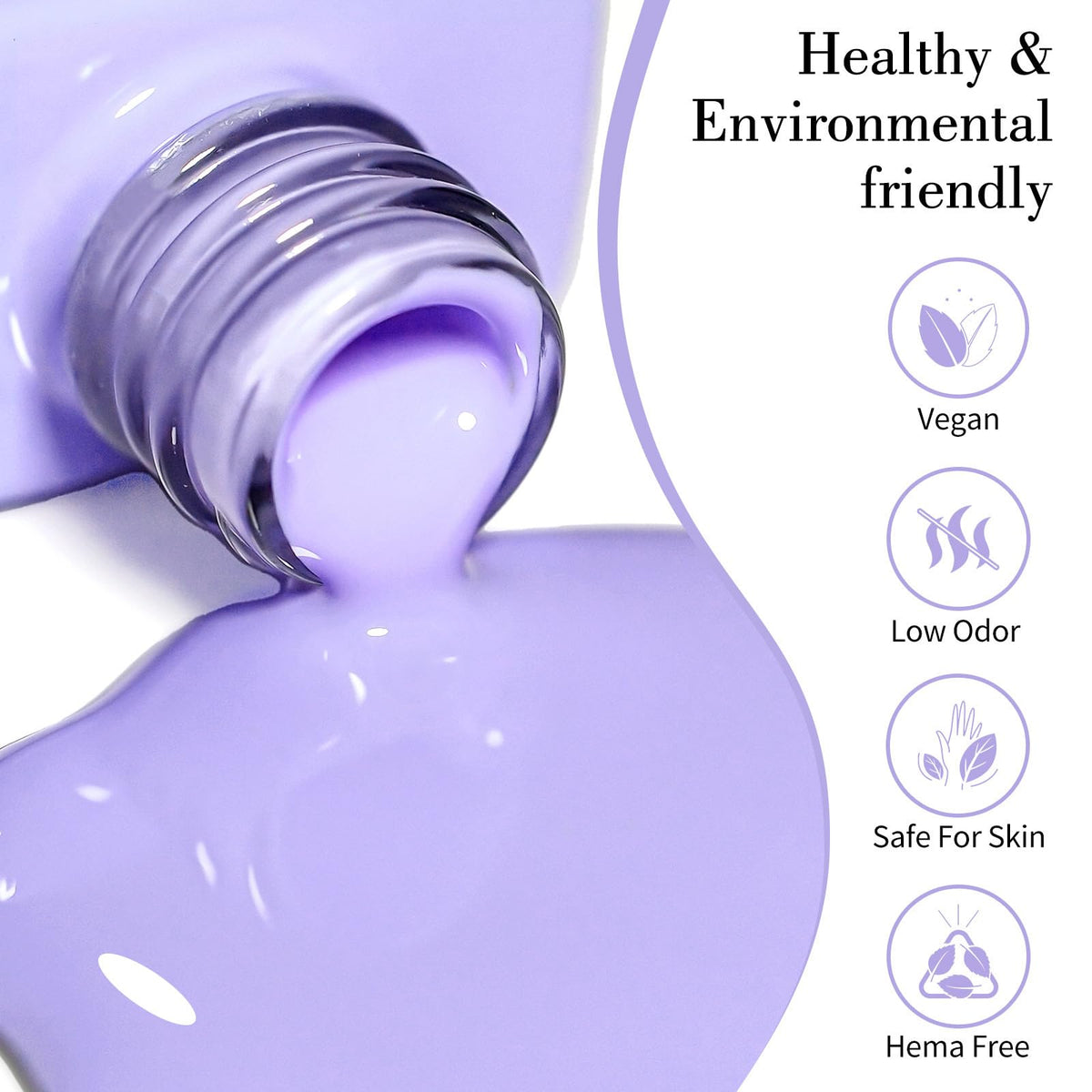 CANNI Light Purple Gel Nail Polish bottle with brush