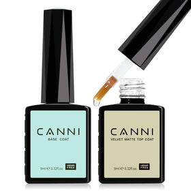 CANNI Matte Gel Top Coat and Base Coat Set front view