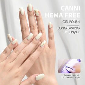 CANNI Milky Gel Nail Polish application on nails