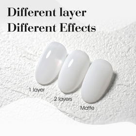 CANNI Milky White Gel Nail Polish application on nails